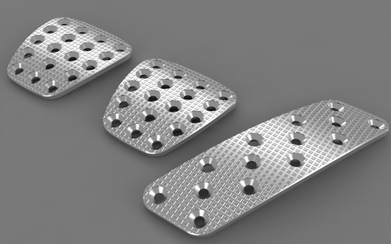 2013 - 2019 Cadillac ATS 1st Gen Billet Aluminum Racing Pedal Pad Covers